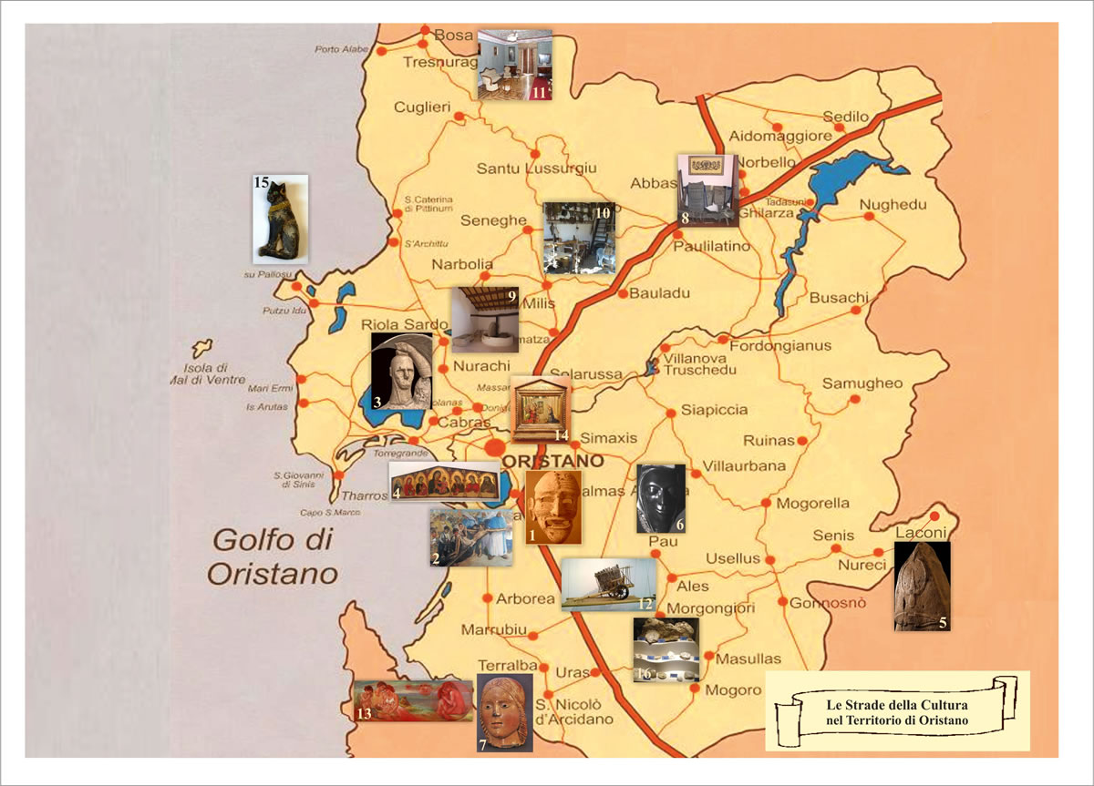EPDO Cartina Itinerario Turistico provincia di Oristano